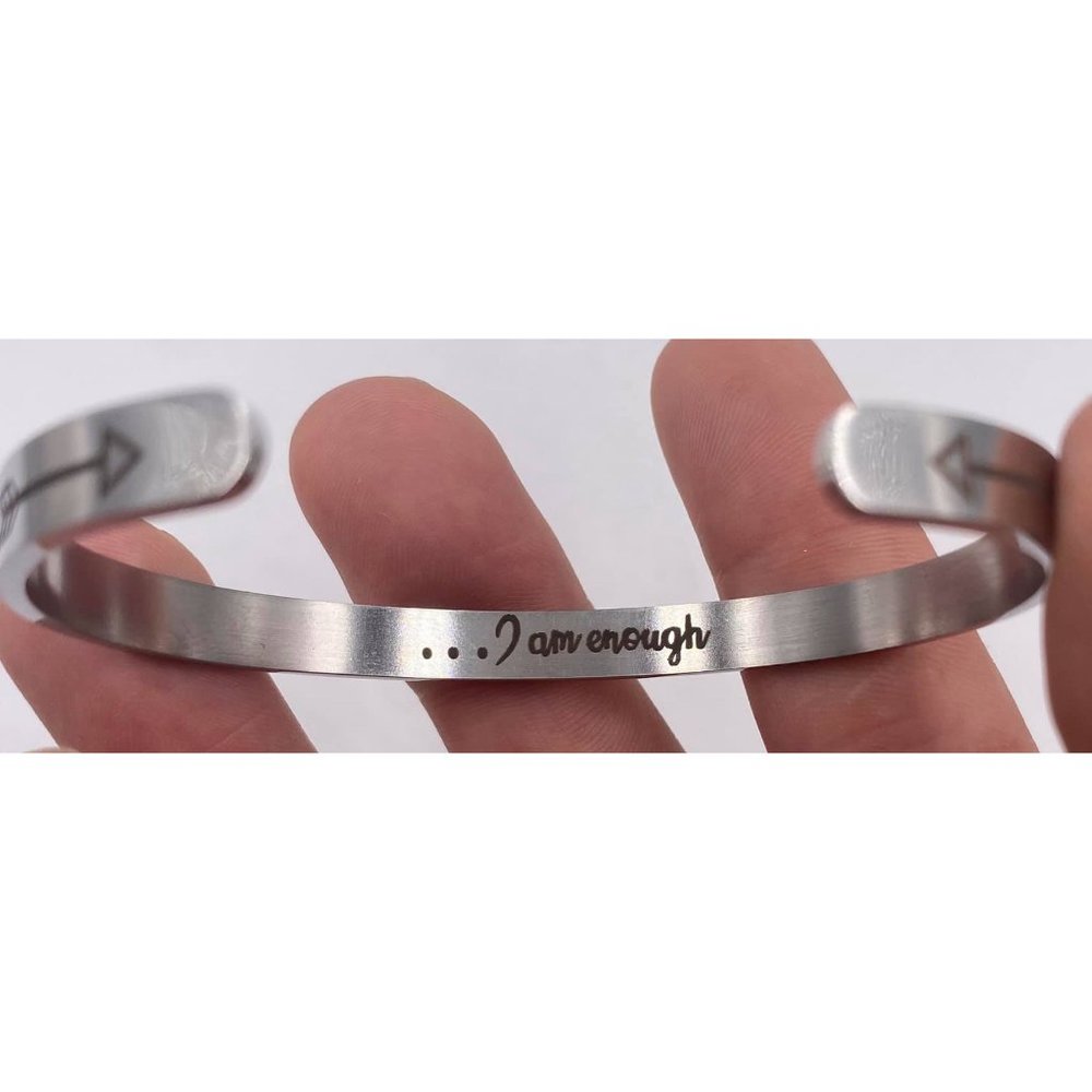 Inspirational Stainless-Steel Bracelet - I Am Enough